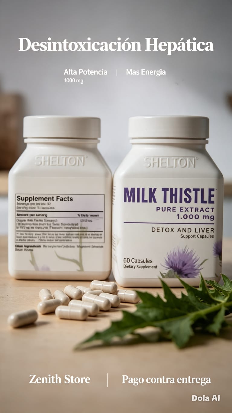 MILK THISTLE 1000mg x 60 Capsulas, [Desintoxicante Apático]